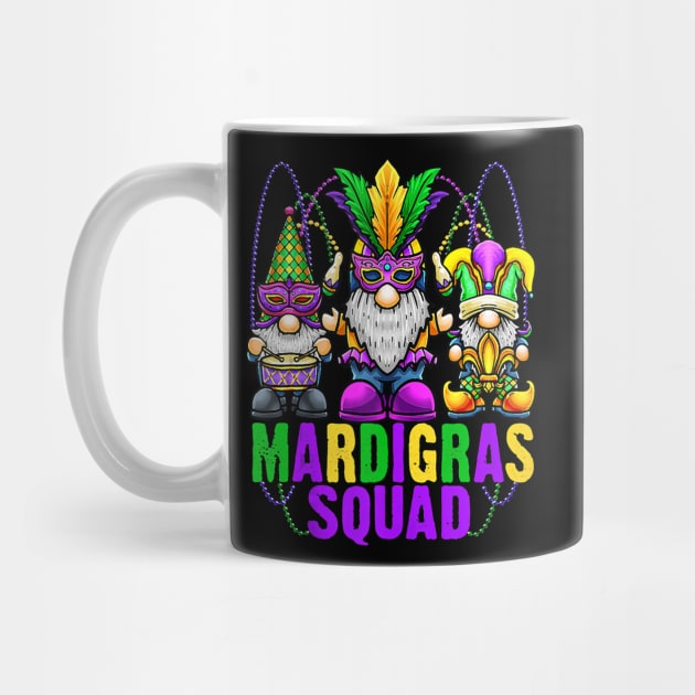 Funny Mardi Gras Gnomes Mardi Gras Squad Gnome by jadolomadolo